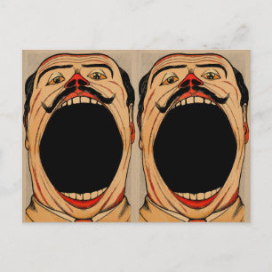Vintage 2 Big Mouths Postcard