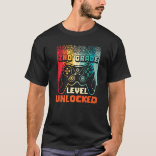 Vintage 2nd Grade Level Unlocked Video Game Back t T-Shirt