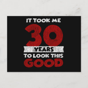 Vintage 30 Years Old Funny 30th Birthday Gift Postcard