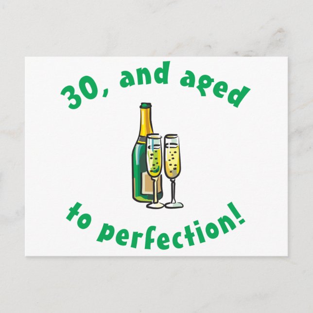 Vintage 30th Birthday Gift Postcard (Front)