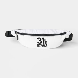 Vintage 31st October Halloween Typography Design_1 Fanny Pack