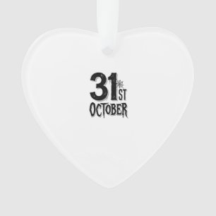 Vintage 31st October Halloween Typography Design_1 Ornament