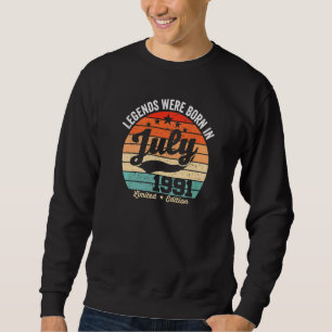 Vintage 31th Birthday Legends Were Born In July 19 Sweatshirt