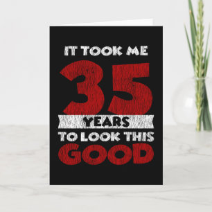 Vintage 35 Years Old Funny 35th Birthday Gift Card