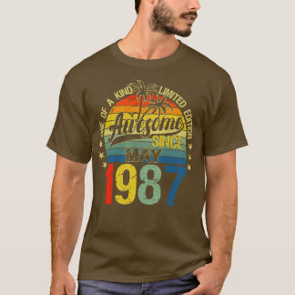 Vintage 35 Years Old May 1987 Decorations 35th Bir T-Shirt