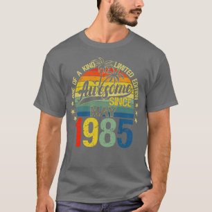 Vintage 37 Years Old May 1985 Decorations 37th Bir T-Shirt