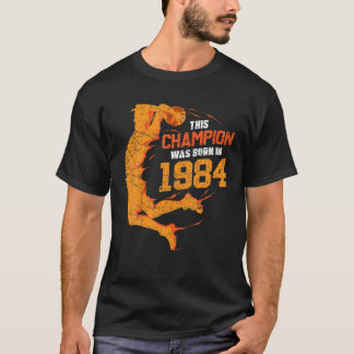 Vintage 38Th Birthday Basketball 1984 Distressed B T-Shirt