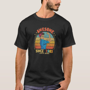 Vintage 39th Birthday Awesome Since 1983 Birthday  T-Shirt