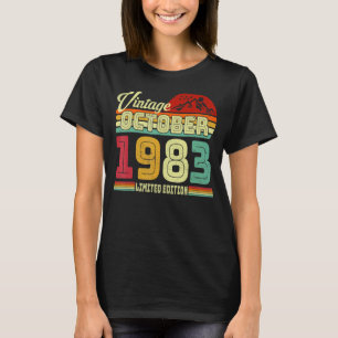 Vintage 39th Birthday Awesome Since October 1983 1 T-Shirt
