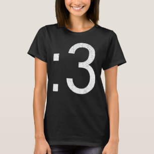 Vintage 3 Cat Face Inverted T-Shirt
