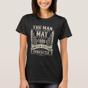 Vintage 40 Year Old Gifts For Men May 1985 40th Bi T-Shirt