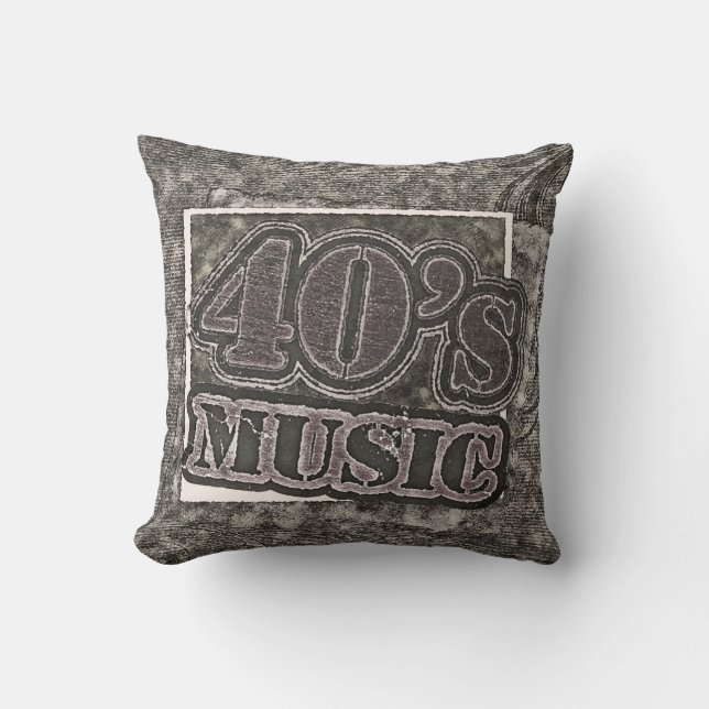 Vintage 40's Music - Pillow (Front)
