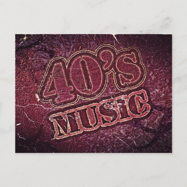 Vintage 40's Music - Postcards (Front)