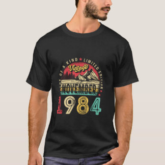 Vintage 40th Birthday Funny November 1984 40 Bday T-Shirt