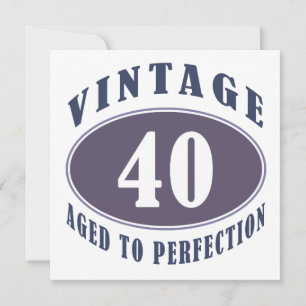 Vintage 40th Birthday Gifts For Men Card
