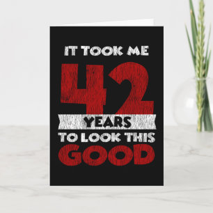 Vintage 42 Years Old Funny 42nd Birthday Gift Card