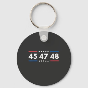 Vintage 45 47 48 Trump 2024 USA Flag President   Keychain
