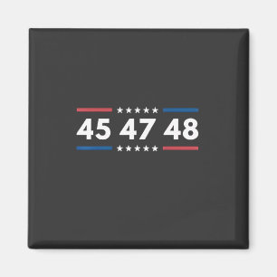 Vintage 45 47 48 Trump 2024 USA Flag President Magnet