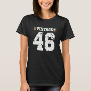 Vintage 46 Year Old Happy 46th Birthday Fun Sports T-Shirt