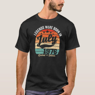 Vintage 46th Birthday Legends Were Born In July 19 T-Shirt