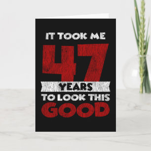 Vintage 47 Years Old Funny 47th Birthday Gift Card