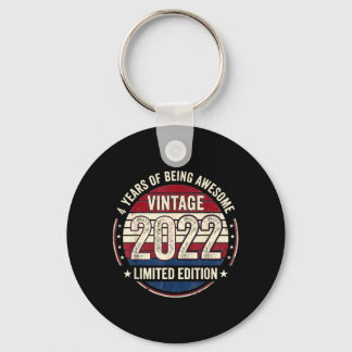 Vintage 4 Birthday Decorations Men 4yr 2022 4th Keychain