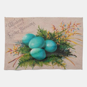 Vintage 4 Eggs Easter Holiday Kitchen Towel