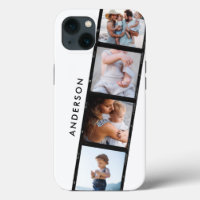 Vintage 4 photo collage typography modern