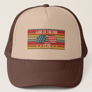 Vintage 4th July 1776 Independence Day Trucker Hat
