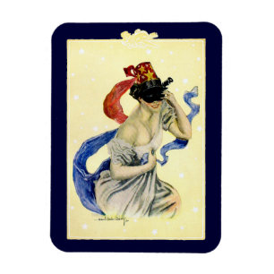 Vintage 4th of July Patriotic Masquerade Party Magnet