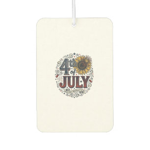 Vintage 4th of July Patriotic Sunflower Shirt Desi Air Freshener