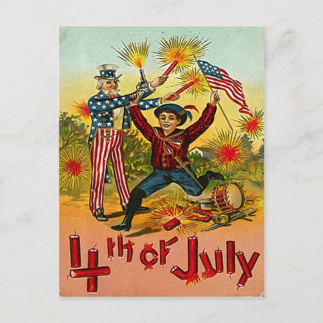 Vintage 4th of July Postcard (Front)
