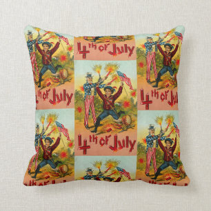 Vintage 4th of July Throw Pillow
