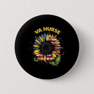 Vintage 4th Of July Va Nurse Patriotic Real Americ 2 Inch Round Button