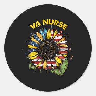 Vintage 4th Of July Va Nurse Patriotic Real Americ Classic Round Sticker