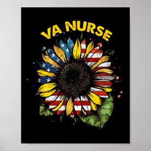 Vintage 4th Of July Va Nurse Patriotic Real Americ Poster
