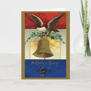 Vintage 4th of July with Eagle and Liberty Bell Card
