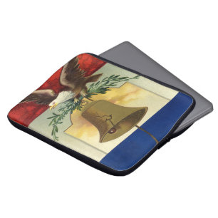 Vintage 4th of July with Eagle and Liberty Bell Laptop Sleeve