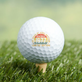 Vintage 50 Birthday Decorations Men 50yr 1977 50th Golf Balls