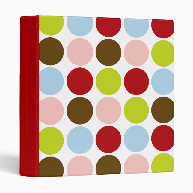 Vintage 50s Big Dots Custom Avery Binder (Front/Spine)