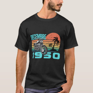 Vintage 50's Gift Motorcycle sunset december 1950 T-Shirt