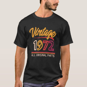 Vintage 50th Birthday 1972 50th Birthday Present T-Shirt
