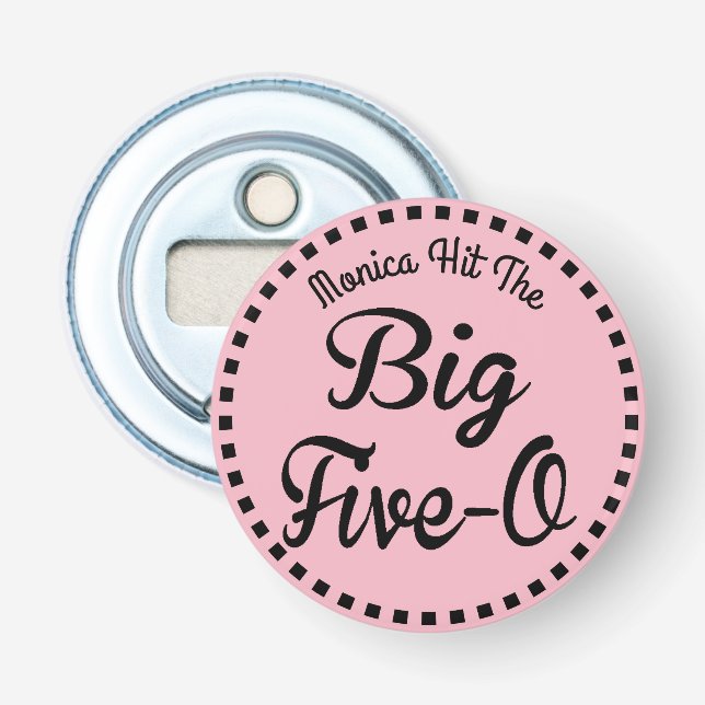 Vintage 50th Birthday - Big Five-O Bottle Opener (Front)