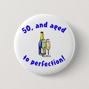 Vintage 50th Birthday Gag Gifts 2 Inch Round Button