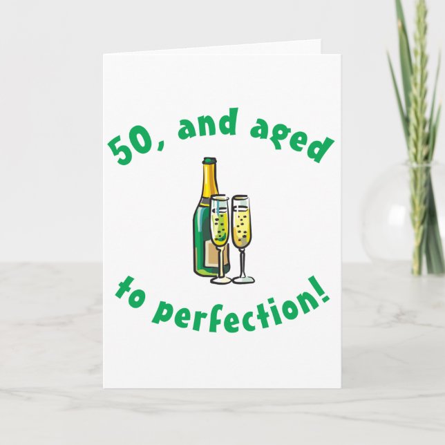 Vintage 50th Birthday Gift Card (Front)