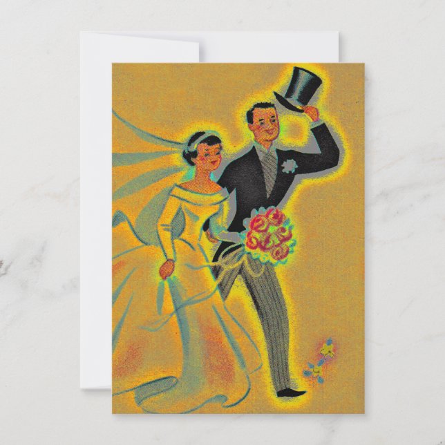 Vintage 50th Golden Anniversary Invitations Invite (Front)