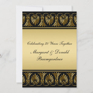 Vintage 50th Wedding Anniversary Invitation