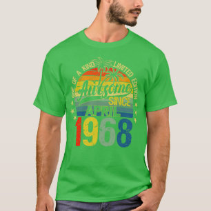 Vintage 54 Years Old April 1968 Decorations 54th B T-Shirt