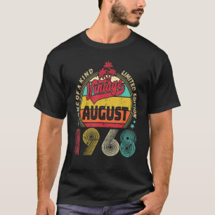 Vintage 54th Birthday Awesome Since August 1968 Ep T-Shirt