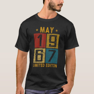 Vintage 55th Birthday May 1967 Born In 1967 55 Yrs T-Shirt